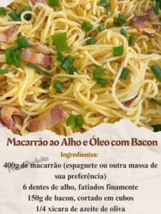 Macarrão ao Alho e Óleo com Bacon