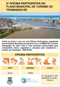 Prefeitura promoverá a 2ª Oficina Participativa do Plano Municipal de Turismo em Tramandaí 🤝