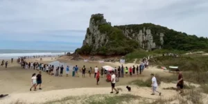 Abraço simbólico no Parque da Guarita alerta para riscos do crescimento imobiliário em Torres