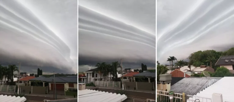 NUVENS PRATELEIRAS CHAMAM ATENÇÃO NO CÉU DE DIVERSAS CIDADES