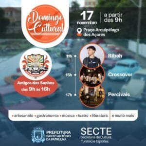 Vem aí mais um Domingo Cultural em Santo Antônio da Patrulha!