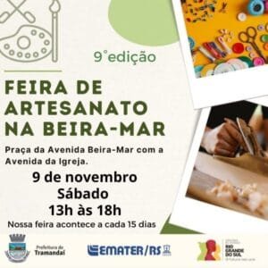 Prefeitura de Tramandaí promove mais uma edição da Feira de Artesanato na Beira-Mar 🎉