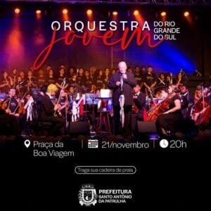 Nesta quinta (21), a Orquestra Jovem do RS volta para emocionar a todos os patrulhenses!