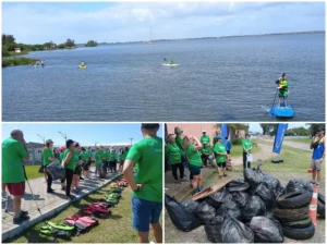 Atividades da Semana Conexão Natureza recolhe mais de 237 kg de lixo nas margens da Lagoa do Armazém