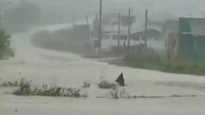 CHUVA FAZ RIO TRANSBORDAR E ÁGUA INVADE CASAS NO INTERIOR GAÚCHO