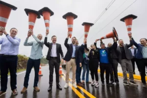 Inaugurada a pavimentação da estrada de acesso ao Cristo Protetor, em Encantado