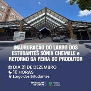 Largo dos Estudantes é reinaugurado em Osório neste sábado com revitalização e retorno da Feira do Produtor