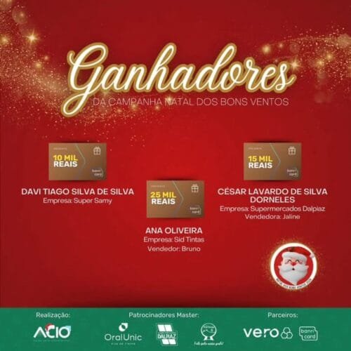 ACIO realizou o sorteio dos prêmios principais da Campanha “Sonhe com o Natal dos Bons Ventos”