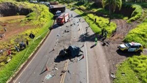 Casal morre em grave acidente na BR-277 em Cantagalo, no Paraná