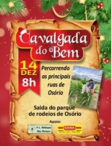 Cavalgada do Bem percorrerá as ruas de Osório em prol da solidariedade