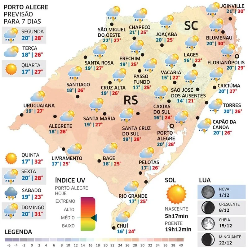 Segunda-feira começa com chuva e termina com sol no RS 1 WhatsApp Image 2024 12 01 at 19 53 59