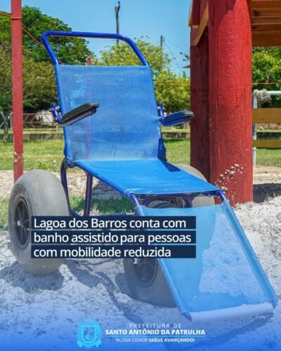 Lagoa dos Barros, em SAP, conta com banho assistido para pessoas com mobilidade reduzida