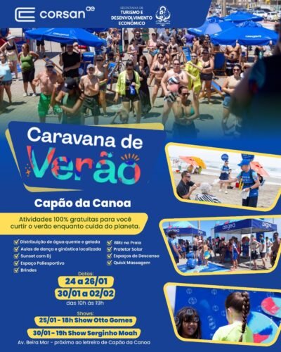 CAPÃO DA CANOA RECEBE A CARAVANA DE VERÃO DA CORSAN! 
