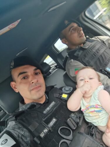 Brigada Militar salva bebê em emergência na Estrada do Mar