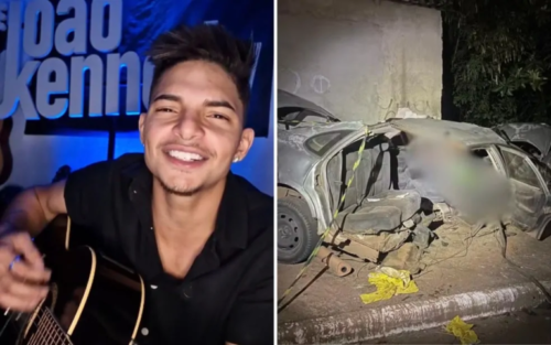 Carro se parte ao meio durante acidente e cantor sertanejo morre