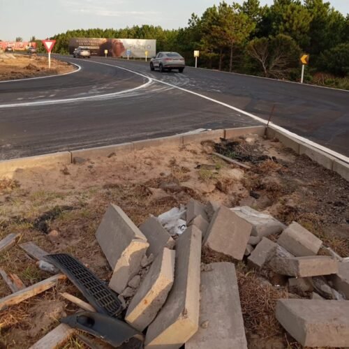 Rótula do km 18 da Estrada do Mar passa por mudanças para melhorar fluxo de veículos