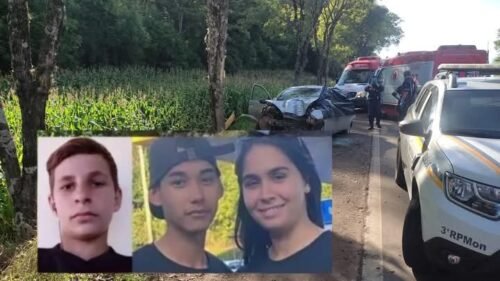 TRAGÉDIA NA ESTRADA MARCA O FIM DE SEMANA GAÚCHO; TRÊS JOVENS MORREM EM UM GRAVE ACIDENTE NA ERS-129; NO INTERIOR DO ESTADO