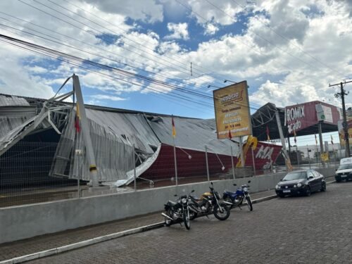 Microexplosão atmosférica ocorreu na tarde desta quarta-feira (26/2) na cidade de Taquara