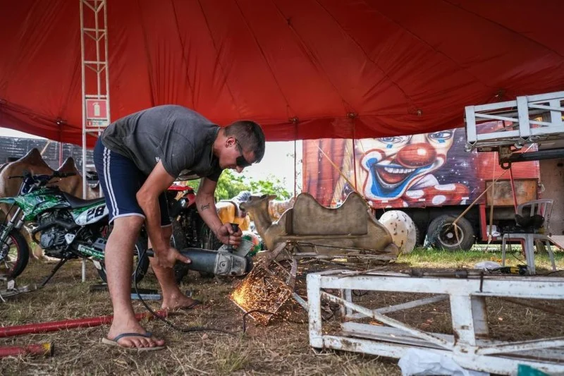 Como um palhaço ajudou a evacuar circo em Osório antes de desabamento de lona causado por temporal 1 circo17