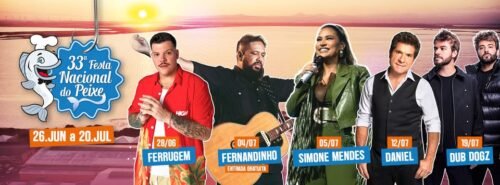 Divulgado os shows da 33ª Festa Nacional do Peixe de Tramandaí