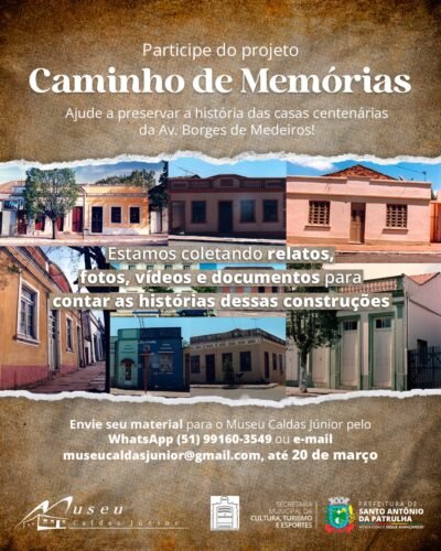 Colabore com o projeto Caminho de Memórias em Santo Antônio da Patrulha!