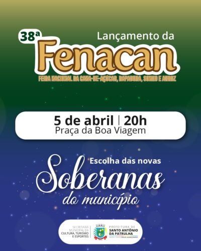 No próximo dia 5 de abril, acontece o lançamento da 38ª FENACAN!
