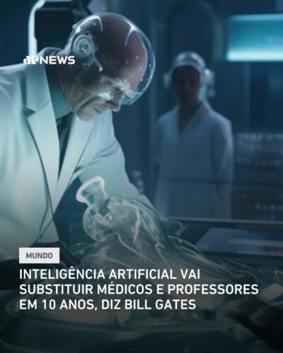 O ex-diretor executivo da Microsoft, Bill Gates, disse que a Inteligência Artificial pode substituir médicos e professores dentro de uma década.