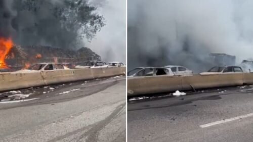 Imagens impressionantes mostram carros queimados e destruição após explosão na BR-101