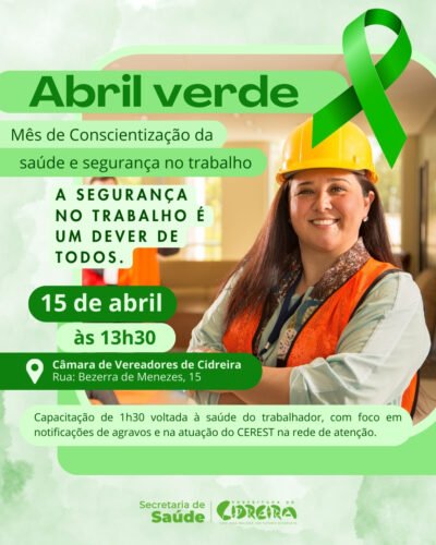 Capacitação sobre Notificações de Agravos e CEREST – Abril Verde