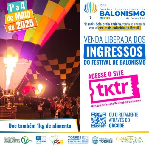 Venda de Ingressos para o 35º Festival Internacional de Balonismo começou na Quinta-feira, 10 de Abril