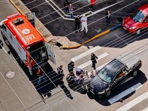 Idosa fica ferida após ser atropelada no centro de Osório nesta Terça-feira