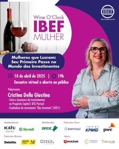 IBEF RS Mulher promove evento online sobre investimentos