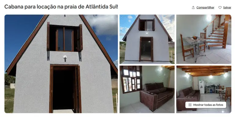 Linda Cabana para Locação na Praia de Atlântida Sul 2 Linda Cabana para Locação na Praia de Atlântida Sul