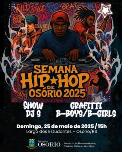 Semana do hip-hop vai iniciar neste sábado em Osório com intervenção artística em grafite