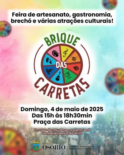 BRIQUE DAS CARRETAS SERÁ REALIZADO NESTE DOMINGO EM OSÓRIO