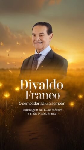 Retornou hoje à Pátria Espiritual, o médium, orador espírita e embaixador da paz no mundo Divaldo Pereira Franco aos 98 anos.
