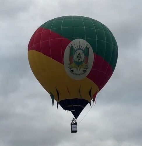Um dos destaques do 1° Festival de Balonismo de Cidreira será o balão com as cores da bandeira do Rio Grande do Sul