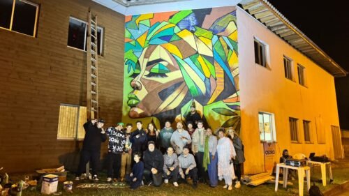 CENTRO CULTURAL JOSÉ DO PATROCÍNIO RECEBE PINTURA EM GRAFITE NA ABERTURA DA SEMANA DO HIP-HOP DE OSÓRIO