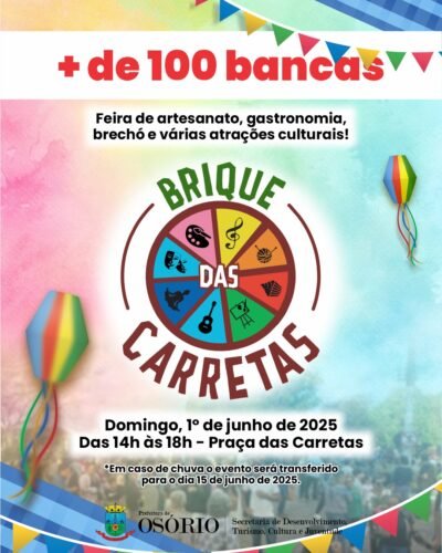 BRIQUE DAS CARRETAS NO PRÓXIMO DOMINGO TERÁ CLIMA DE ARRAIAL E EXPOSIÇÃO DE CARROS ANTIGOS