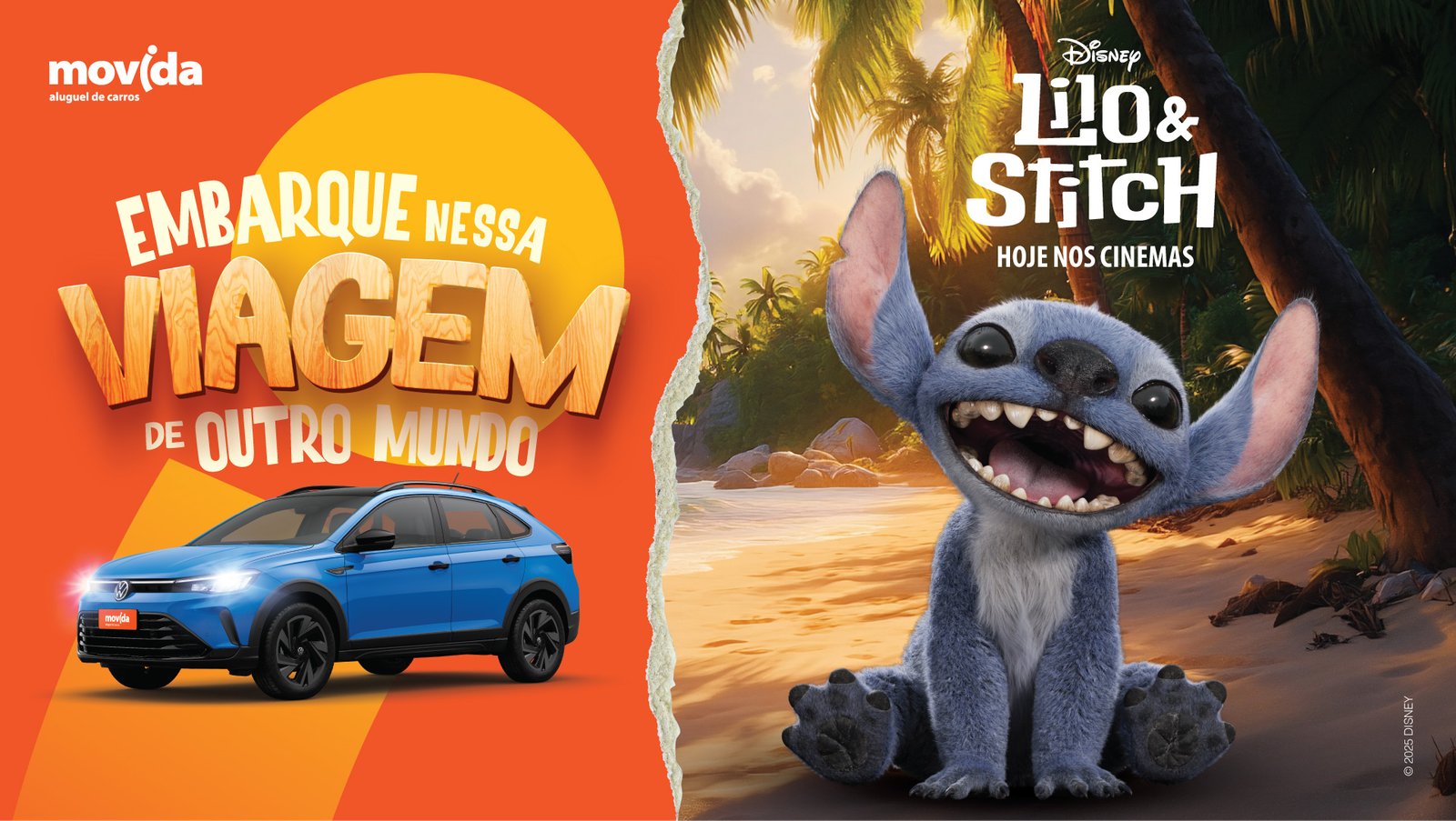 A Movida acaba de lançar uma campanha especial em parceria com a Disney, inspirada no universo de "Lilo & Stitch