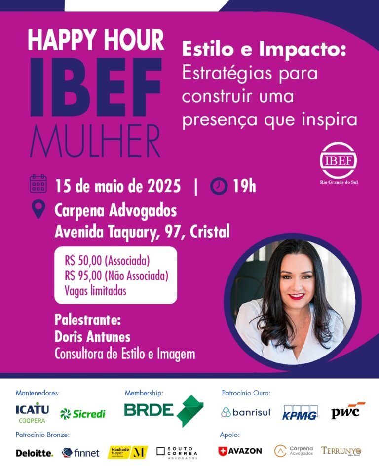 Estilo em foco no Happy Hour do IBEF Mulher 17 bc669775 bbc6 45cf be9e 5bd4be8b3910