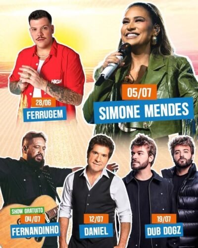 As atrações Nacionais da 33ª Festa Nacional do Peixe estão imperdíveis!