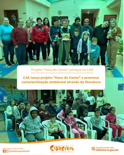 Nesta semana especial em que celebramos o Meio Ambiente, inicia em Cidreira o projeto “Hora do Conto”,