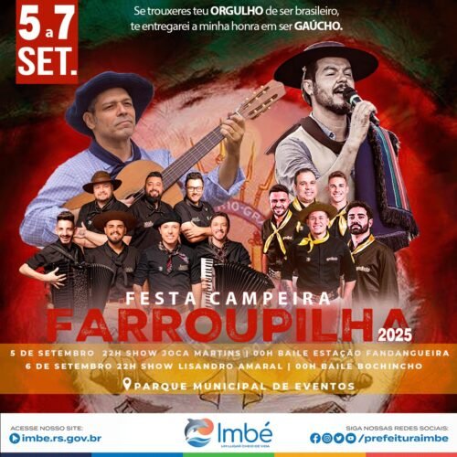 FESTA CAMPEIRA FARROUPILHA 2025 JÁ TEM DATA MARCADA EM IMBÉ