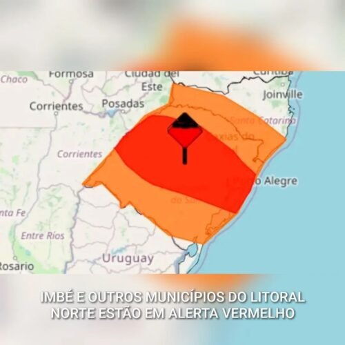 ALERTA MÁXIMO: IMBÉ ENTRA NA ZONA DE RISCO POR CHUVAS INTENSAS