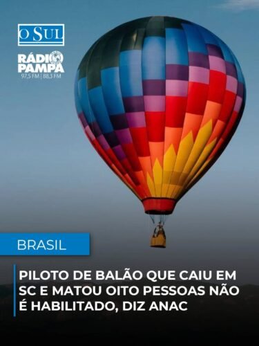 Piloto de Balão que caiu em SC e matou oito pessoas NÃO é Habilitado, diz ANAC