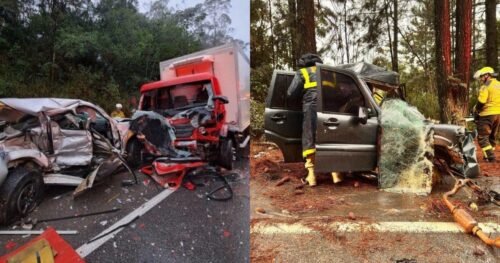 Em meia hora, dois acidentes matam pai, filho e outro homem na BR-282, em SC