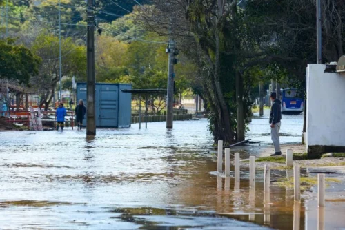 Vento Sul mantém Guaíba represado e clima de melancolia no Extremo Sul de Porto Alegre 5 IMG 7585