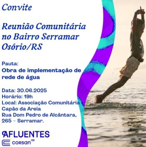 Corsan fará reunião com os moradores do bairro Serramar sobre as obras de implantação das redes de água