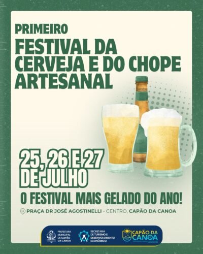 Prepare-se para três dias incríveis no 1º Festival da Cerveja e do Chope Artesanal de Capão da Canoa!